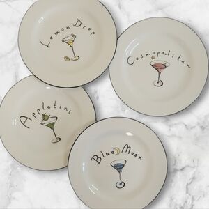 Pottery Barn Martini Dessert Plates